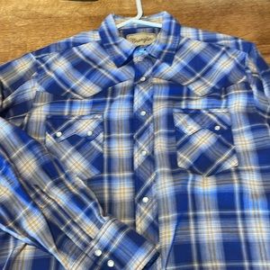 Wrangler Pearl snap Western wear Large